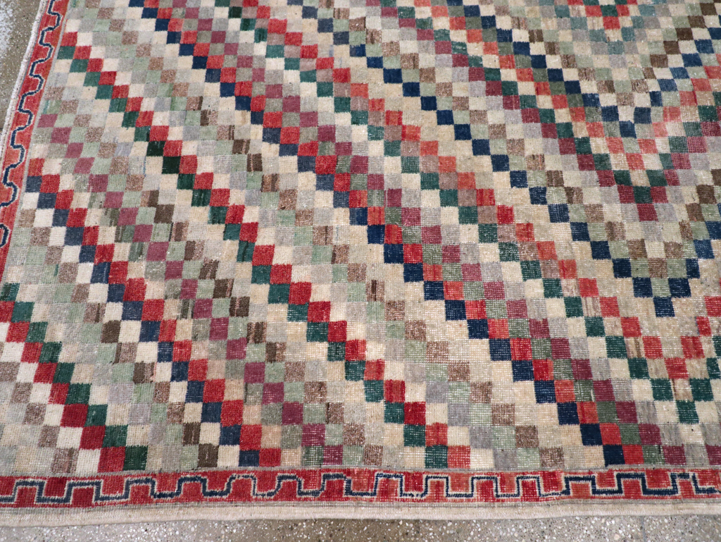 Vintage Anatolian Deco Carpet, No.30231 - Gsblank