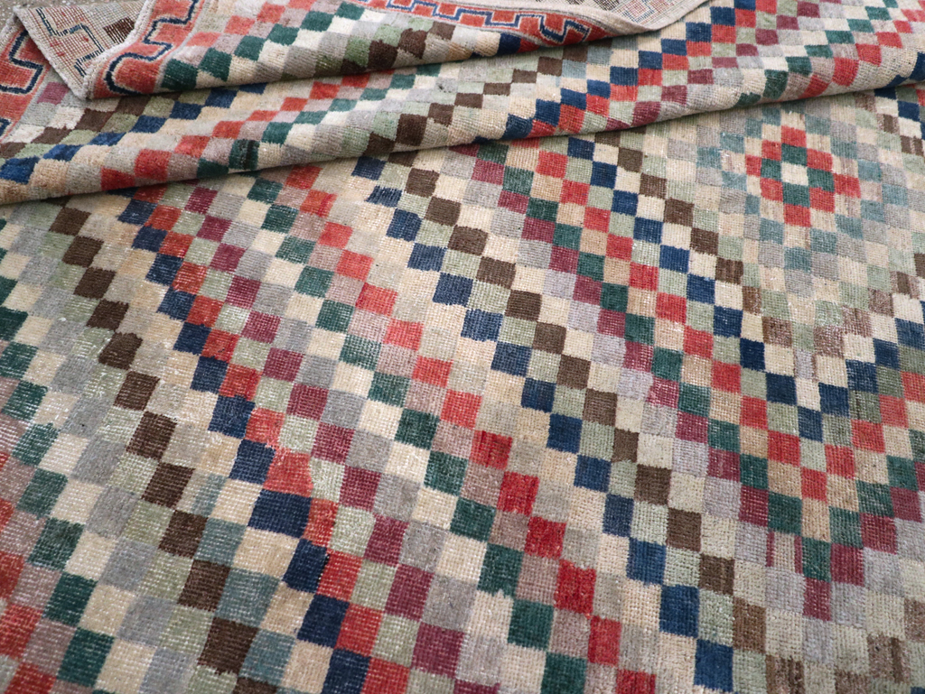 Vintage Anatolian Deco Carpet, No.30231 - Gsblank