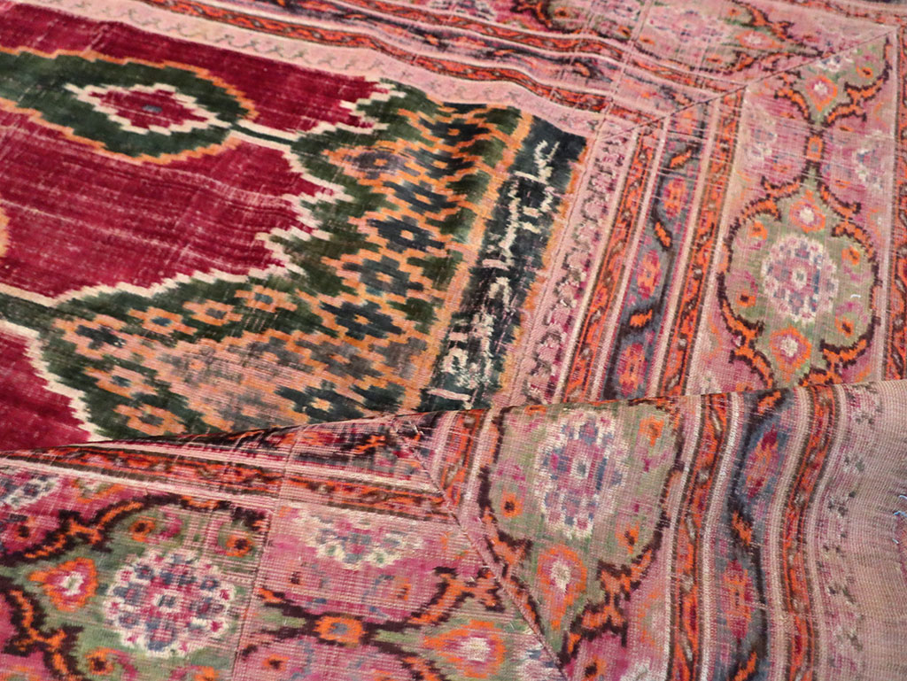 Antique Persian Yazd Silk Textile, No.30240 - Gsblank