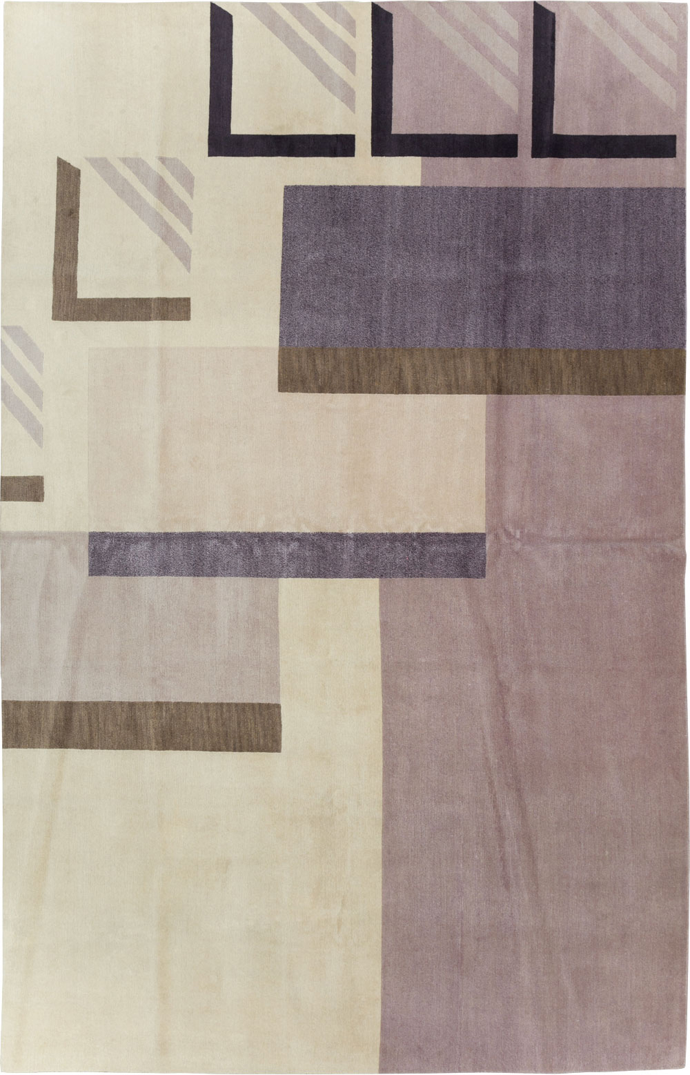 Contemporary Tibetan Art Deco Style Small Room Size Carpet, No.30242 - Gsblank