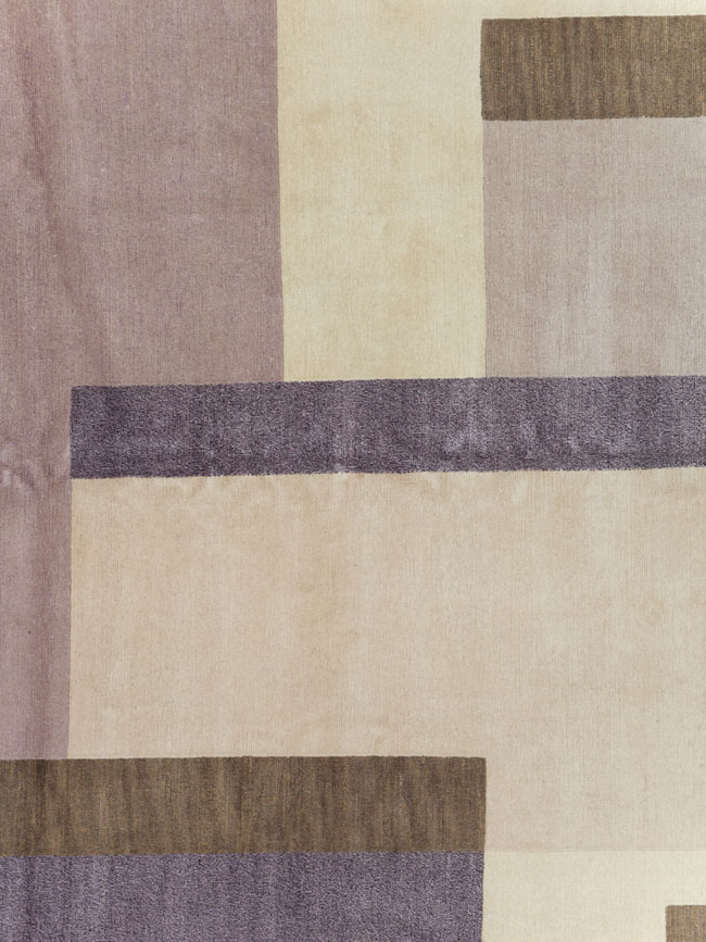 Contemporary Tibetan Art Deco Style Small Room Size Carpet, No.30242 - Gsblank