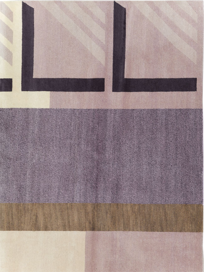 Contemporary Tibetan Art Deco Style Small Room Size Carpet, No.30242 - Gsblank