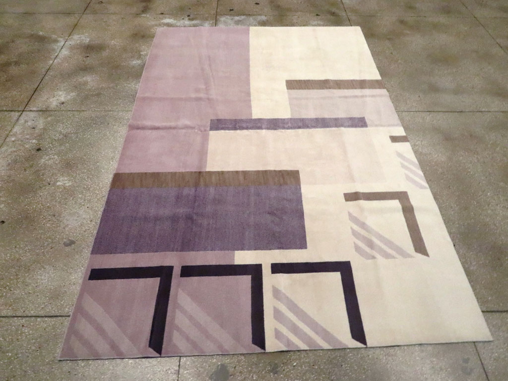 Contemporary Tibetan Art Deco Style Small Room Size Carpet, No.30242 - Gsblank