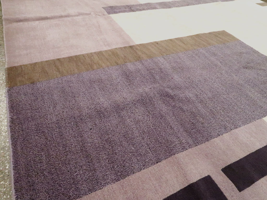 Contemporary Tibetan Art Deco Style Small Room Size Carpet, No.30242 - Gsblank