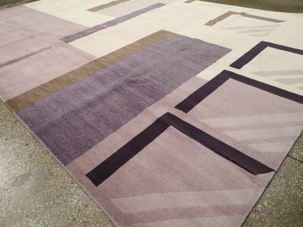 Contemporary Tibetan Art Deco Style Small Room Size Carpet, No.30242 - Gsblank