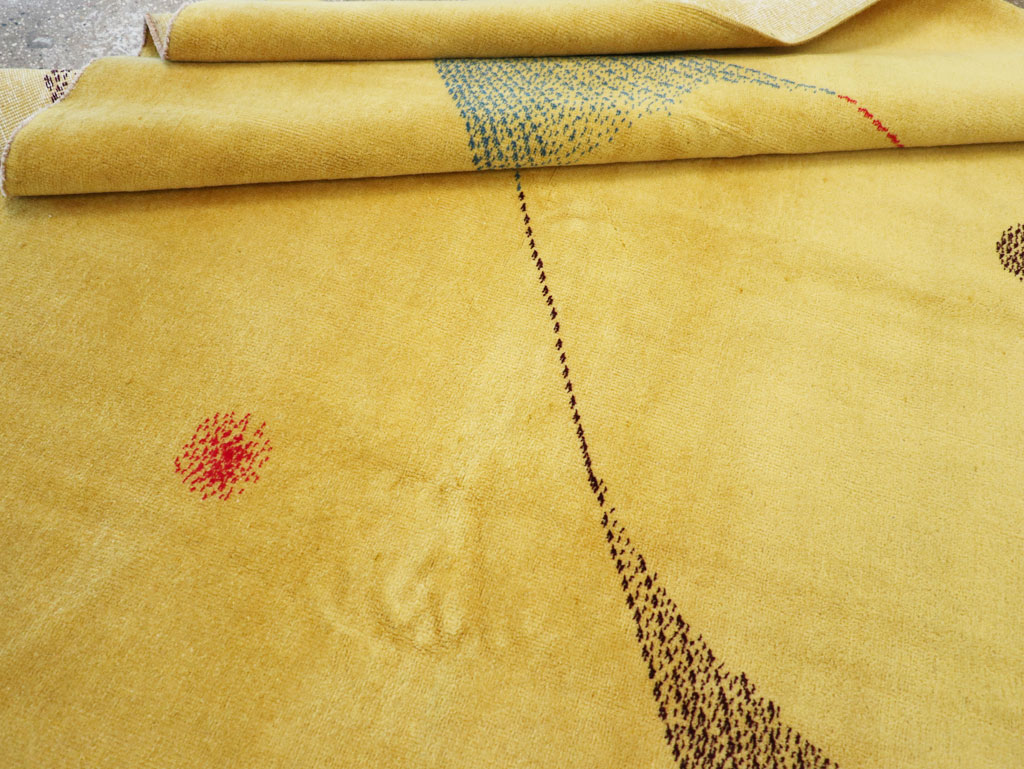 Vintage Turkish Art Deco Style Accent Carpet, No.30246 - Gsblank