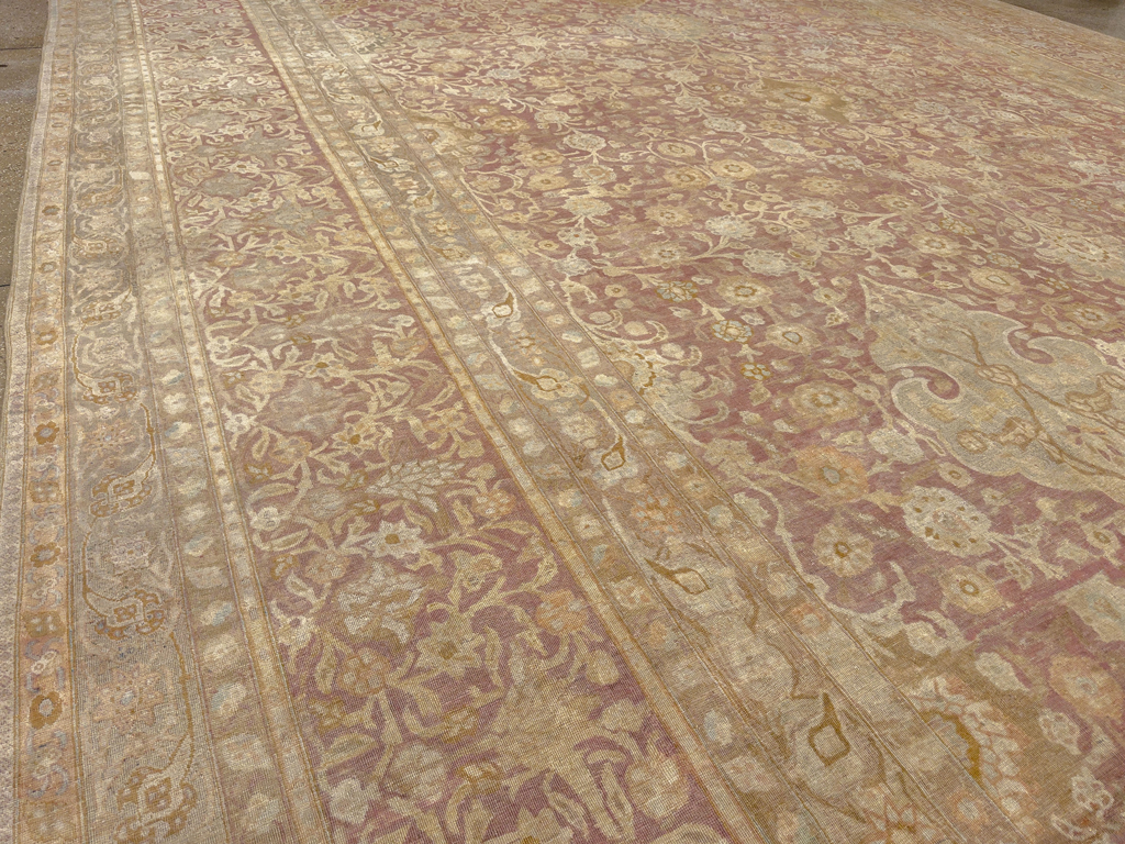 Antique Persian Tabriz Oversize Carpet, No.30247 - Gsblank