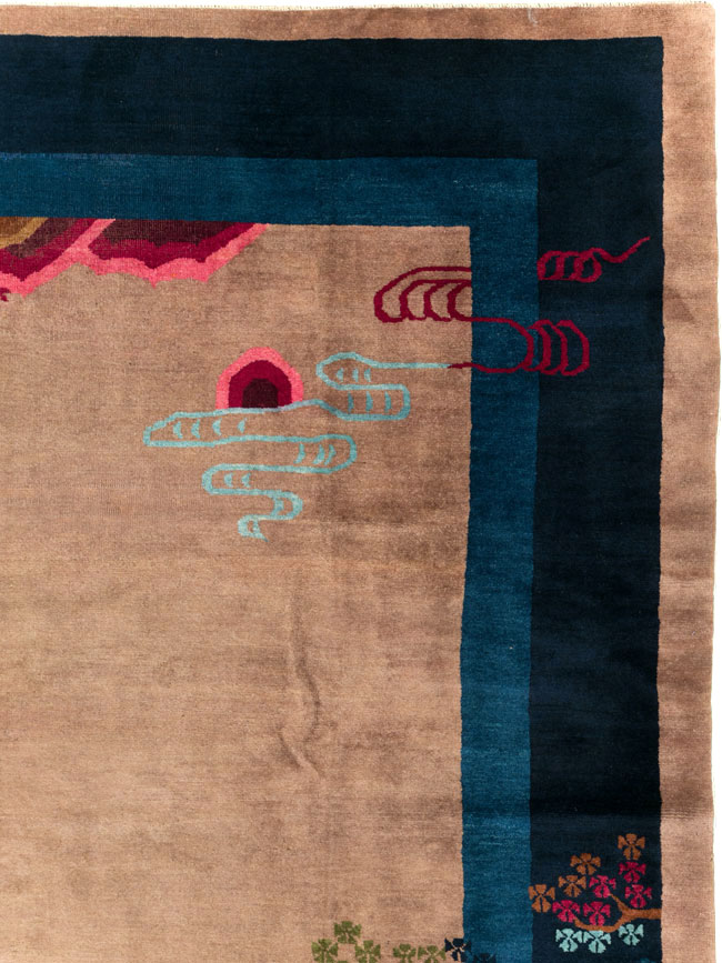 Vintage Chinese Art Deco Room Size Carpet, No.30250 - Gsblank