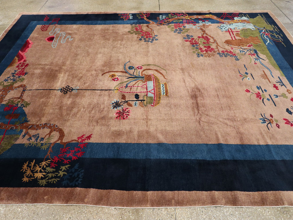 Vintage Chinese Art Deco Room Size Carpet, No.30250 - Gsblank
