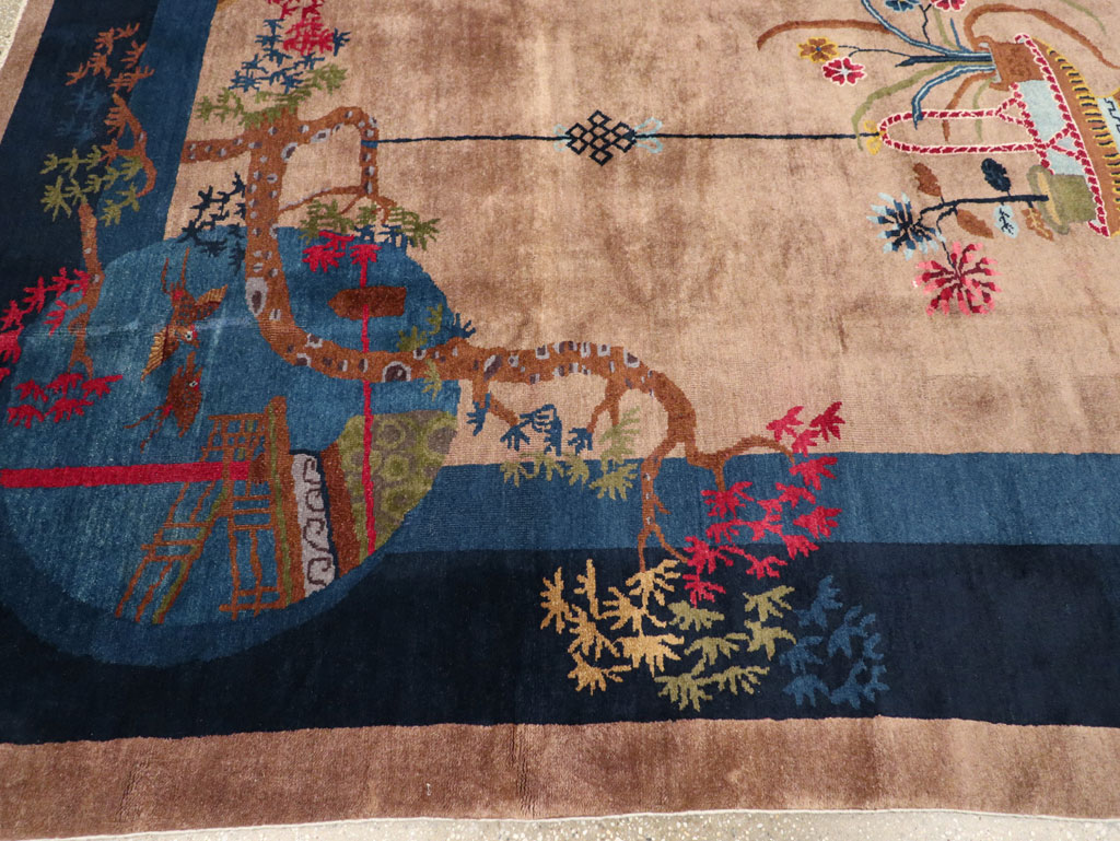 Vintage Chinese Art Deco Room Size Carpet, No.30250 - Gsblank