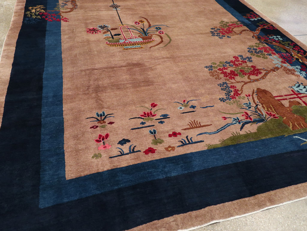 Vintage Chinese Art Deco Room Size Carpet, No.30250 - Gsblank