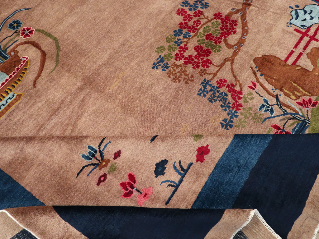 Vintage Chinese Art Deco Room Size Carpet, No.30250 - Gsblank