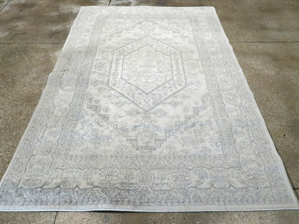Contemporary Persian Heriz Inspired Turkish Accent Carpet, No.30260 - Gsblank