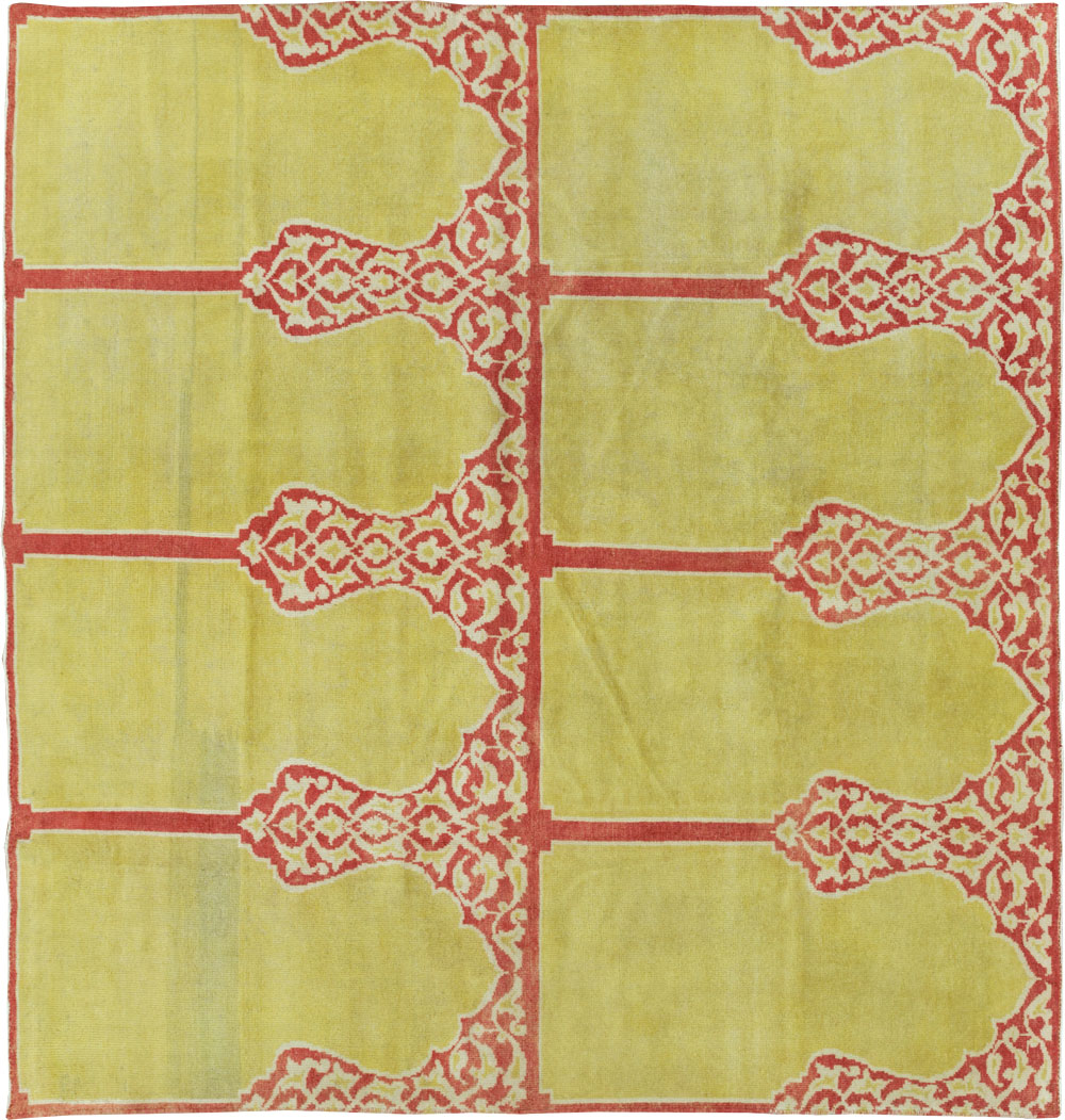 Vintage Turkish Anatolian Small Square Room Size Carpet, No.30266 - Gsblank