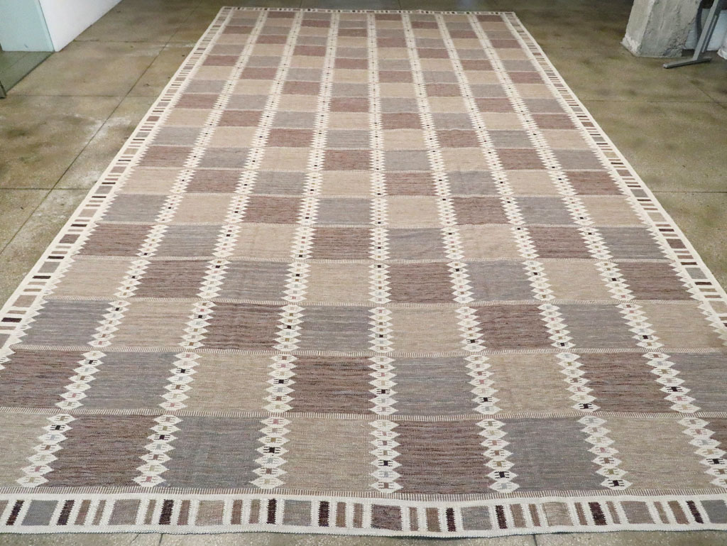 Modern Turkish Flatweave Kilim Oversize Carpet , No.30277 - Gsblank