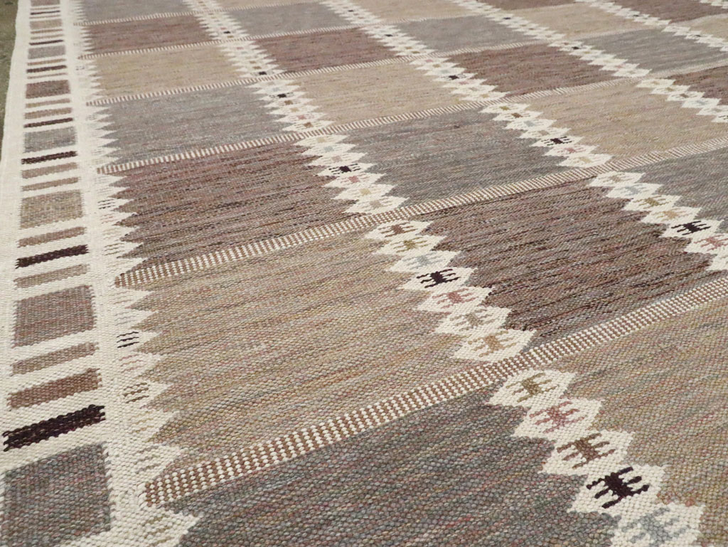 Modern Turkish Flatweave Kilim Oversize Carpet , No.30277 - Gsblank