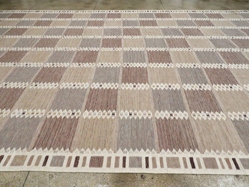 Modern Turkish Flatweave Kilim Oversize Carpet , No.30277 - Gsblank