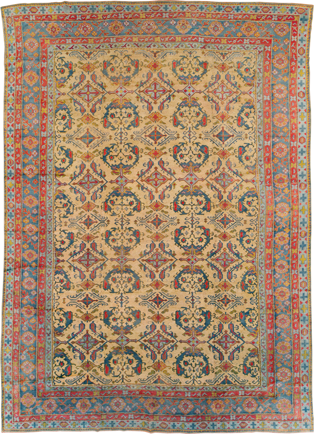 Antique Turkish Oushak Carpet, No.30294 - Gsblank