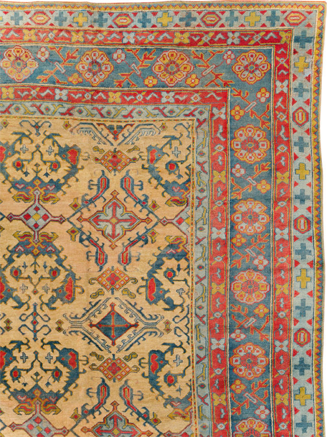 Antique Turkish Oushak Carpet, No.30294 - Gsblank