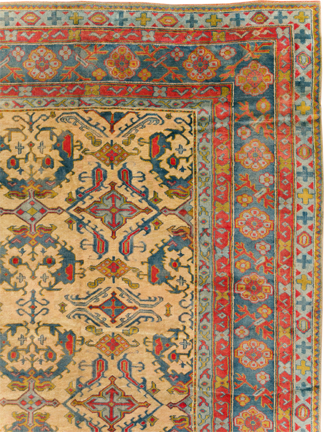 Antique Turkish Oushak Carpet, No.30294 - Gsblank