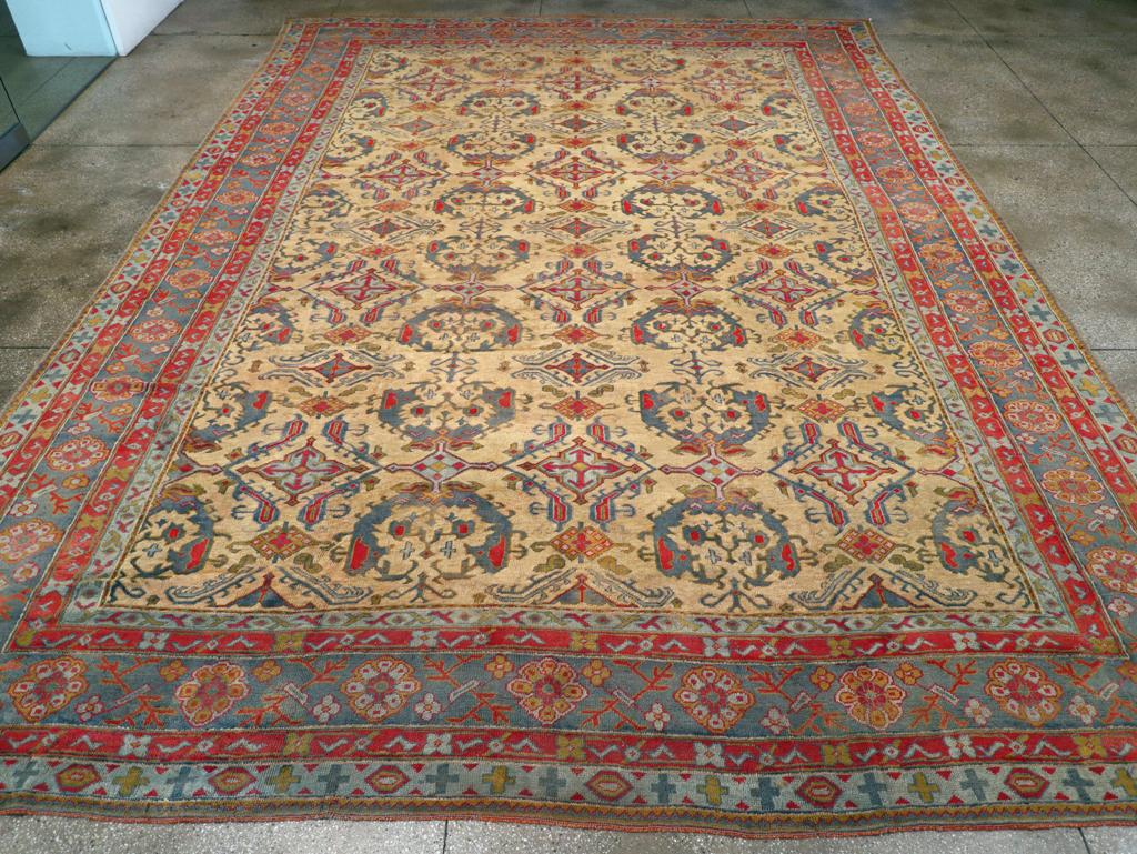 Antique Turkish Oushak Carpet, No.30294 - Gsblank