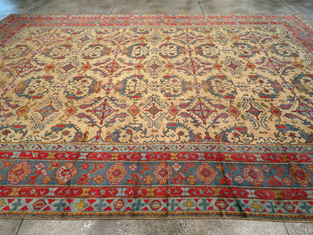 Antique Turkish Oushak Carpet, No.30294 - Gsblank