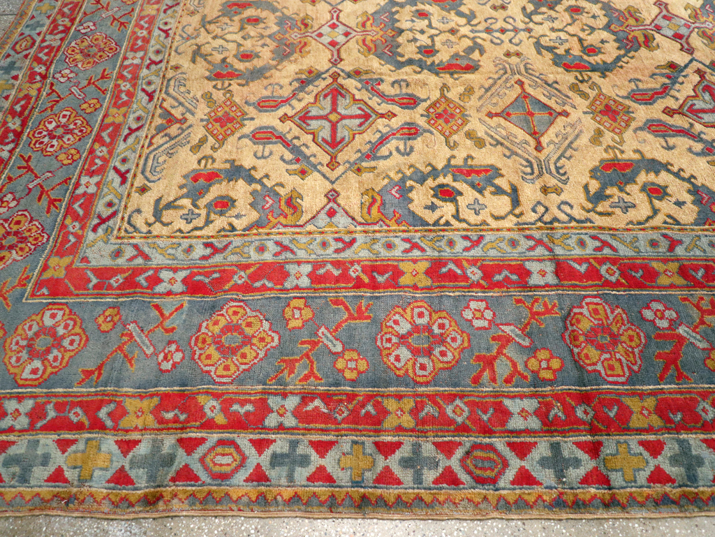 Antique Turkish Oushak Carpet, No.30294 - Gsblank
