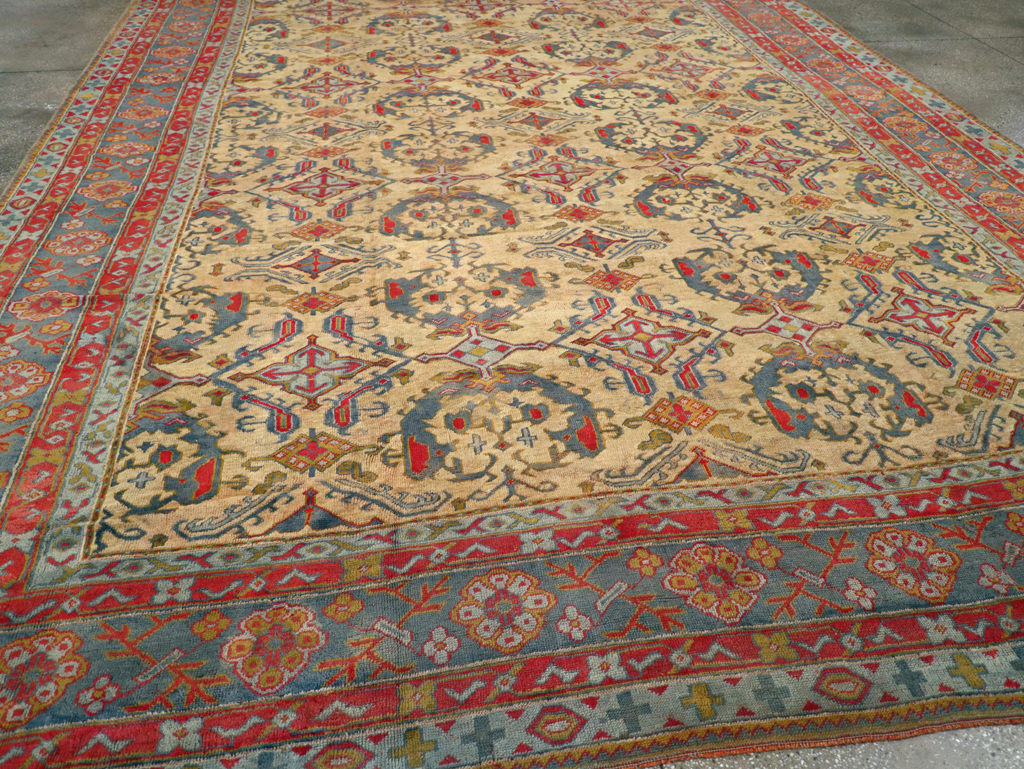 Antique Turkish Oushak Carpet, No.30294 - Gsblank