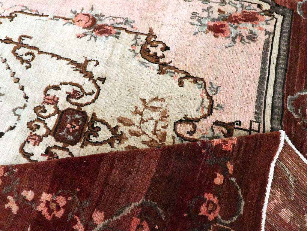 French Inspired Vintage Turkish Anatolian Small Room Size Carpet, No.30295 - Gsblank