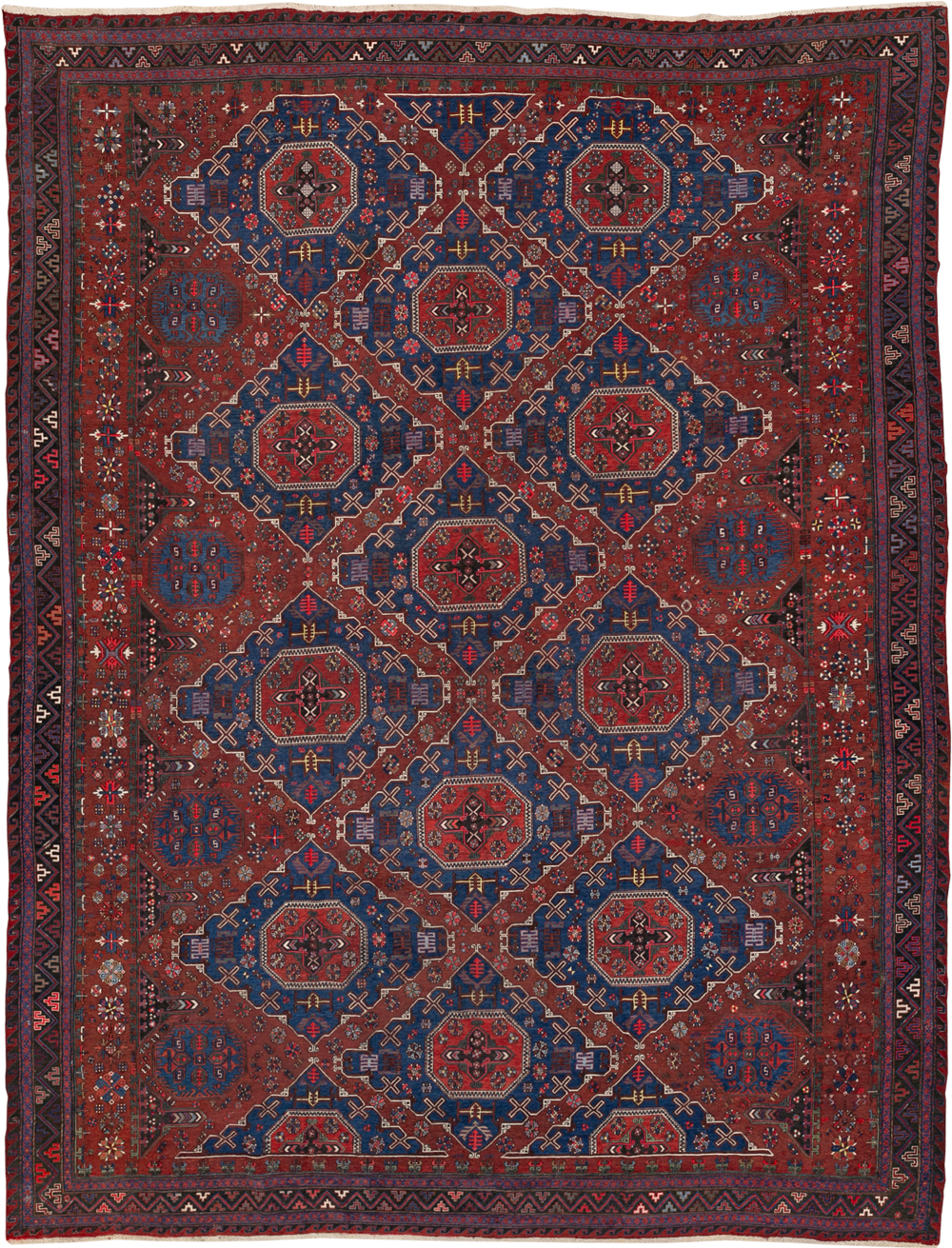 Antique Central Asian Soumak Flatweave Large Carpet, No.30298 - Gsblank