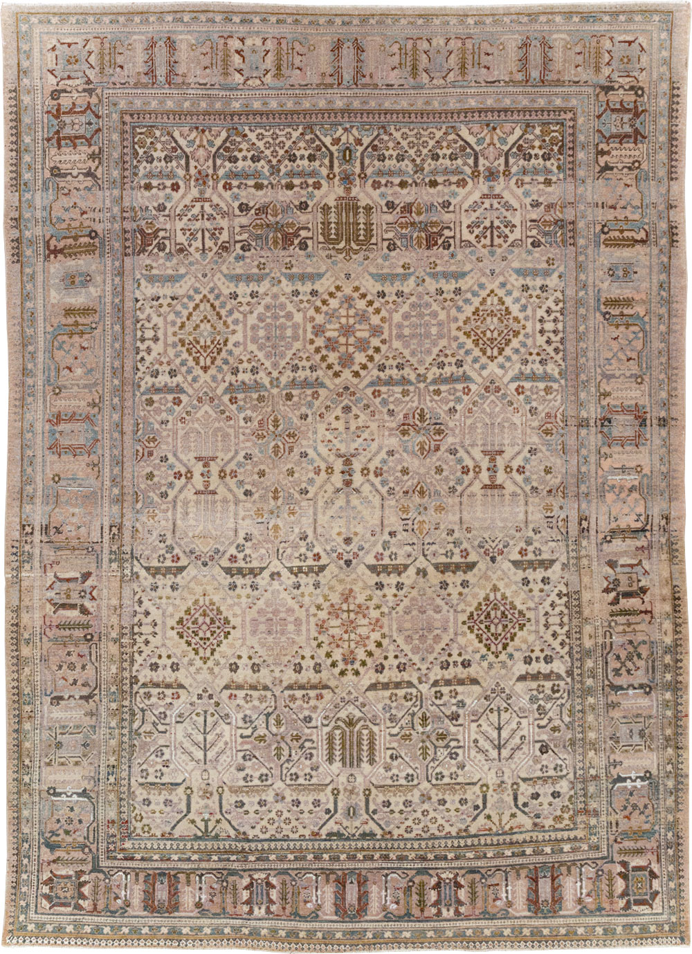 Antique Persian Joshegan Small Room Size Carpet, No.30299 - Gsblank