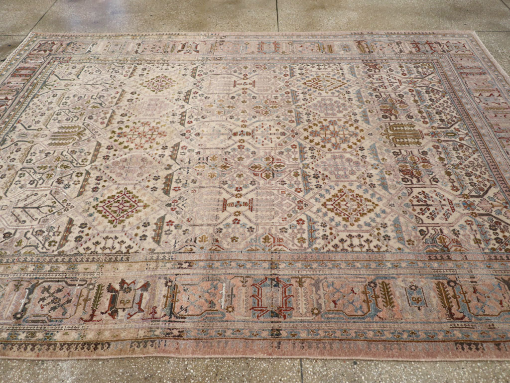 Antique Persian Joshegan Small Room Size Carpet, No.30299 - Gsblank