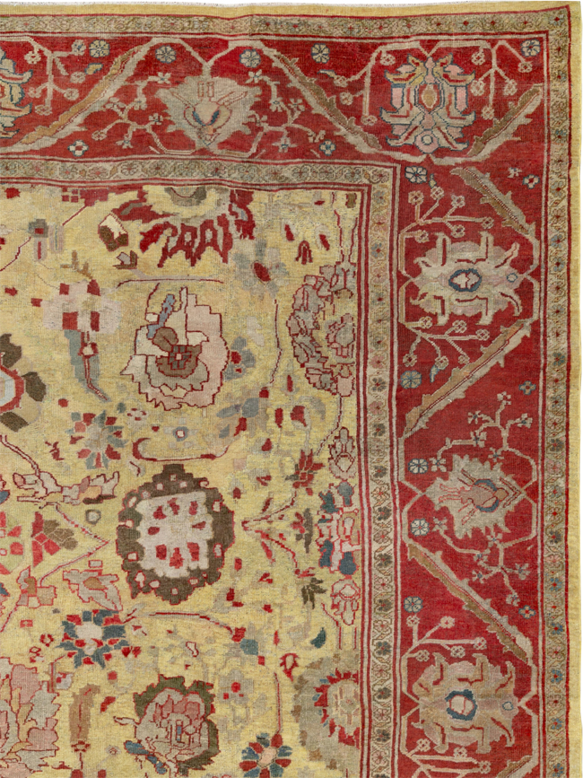 Antique Persian Mahal Large Room Size Carpet, No.30300 - Gsblank