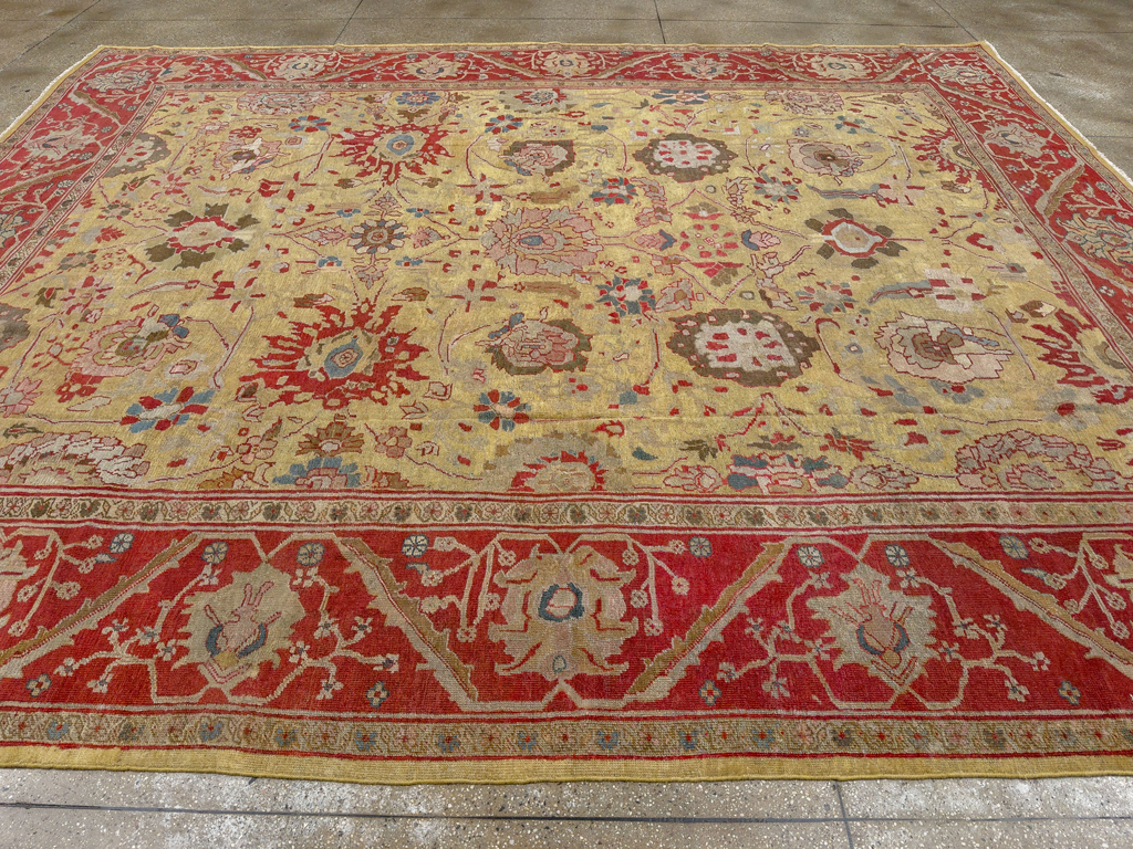 Antique Persian Mahal Large Room Size Carpet, No.30300 - Gsblank