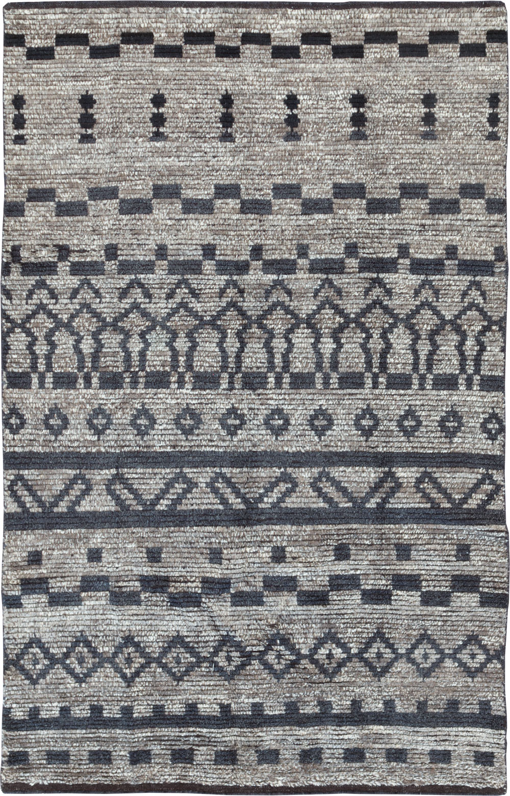 Contemporary Moroccan Inspired Accent Rug, No.30305 - Gsblank