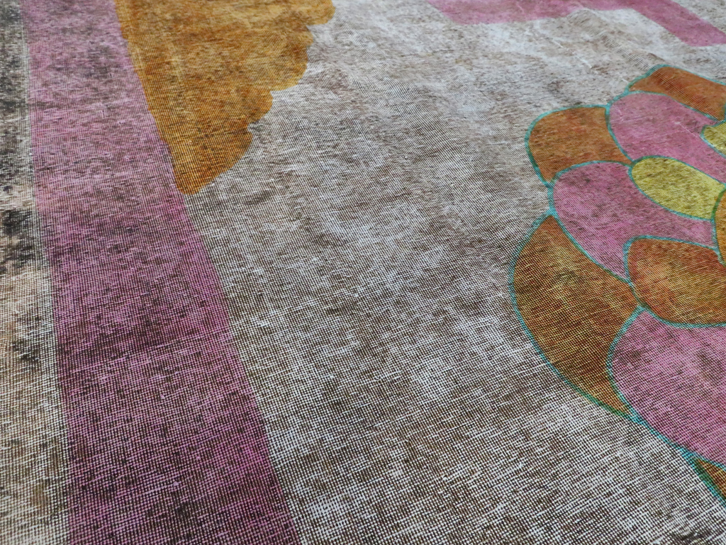 Vintage Persian Tabriz Carpet, No.30306 - Gsblank