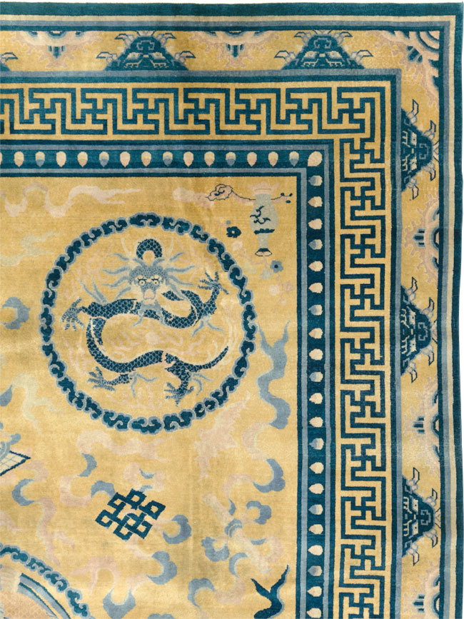 Antique Chinese Dragon Peking Large Room Size Carpet, No.30321 - Gsblank