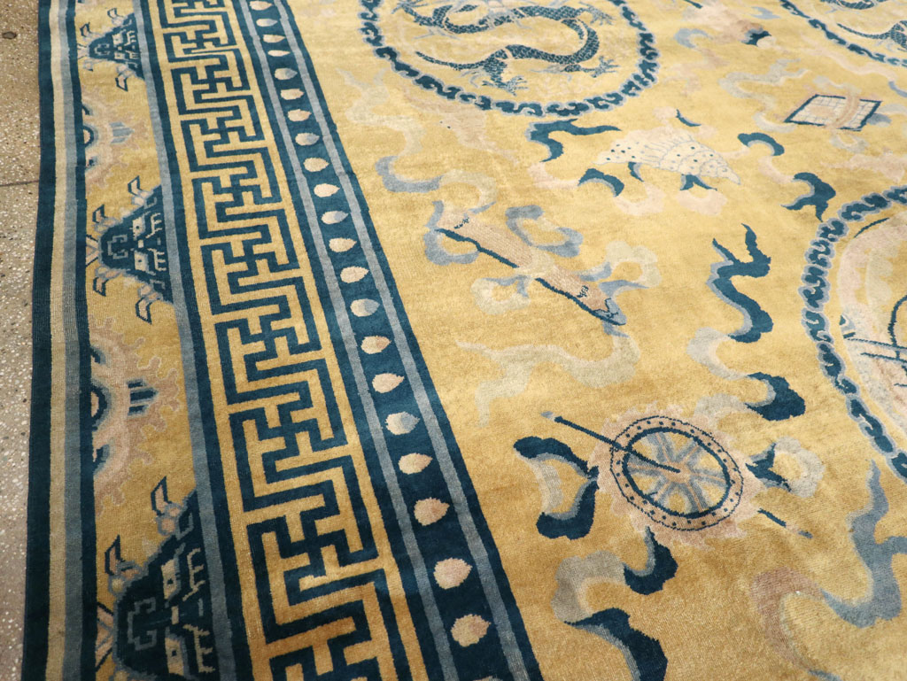 Antique Chinese Dragon Peking Large Room Size Carpet, No.30321 - Gsblank