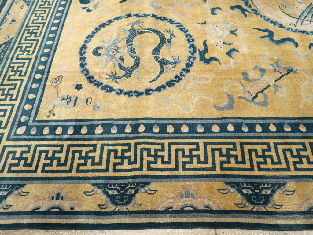 Antique Chinese Dragon Peking Large Room Size Carpet, No.30321 - Gsblank