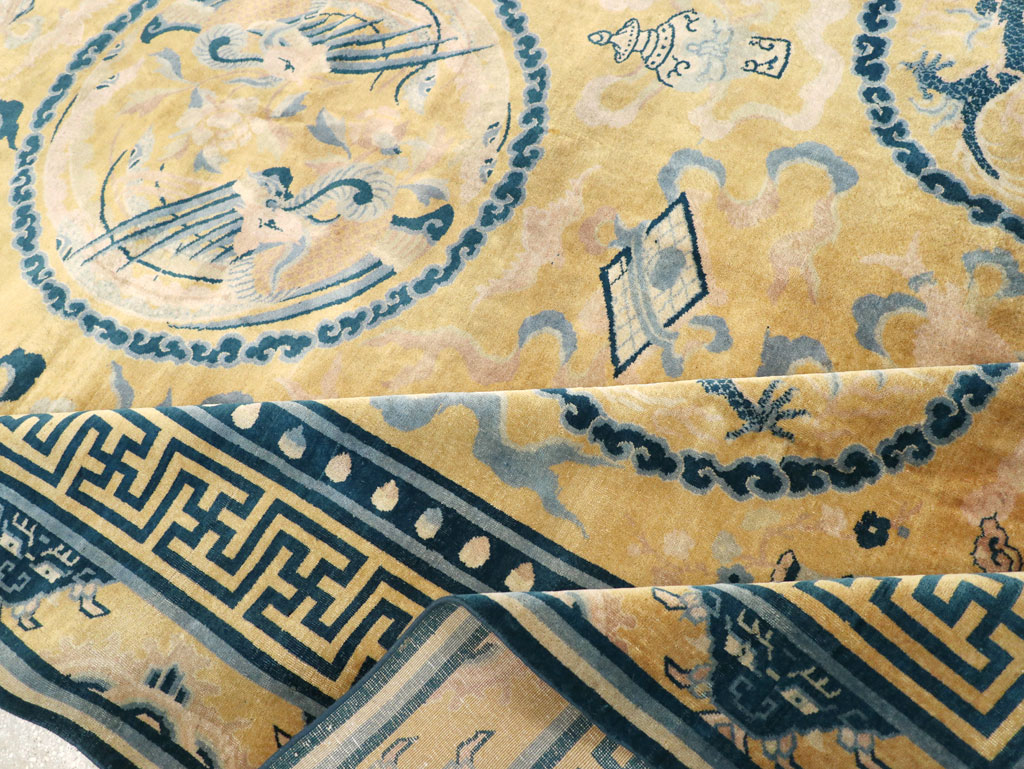 Antique Chinese Dragon Peking Large Room Size Carpet, No.30321 - Gsblank