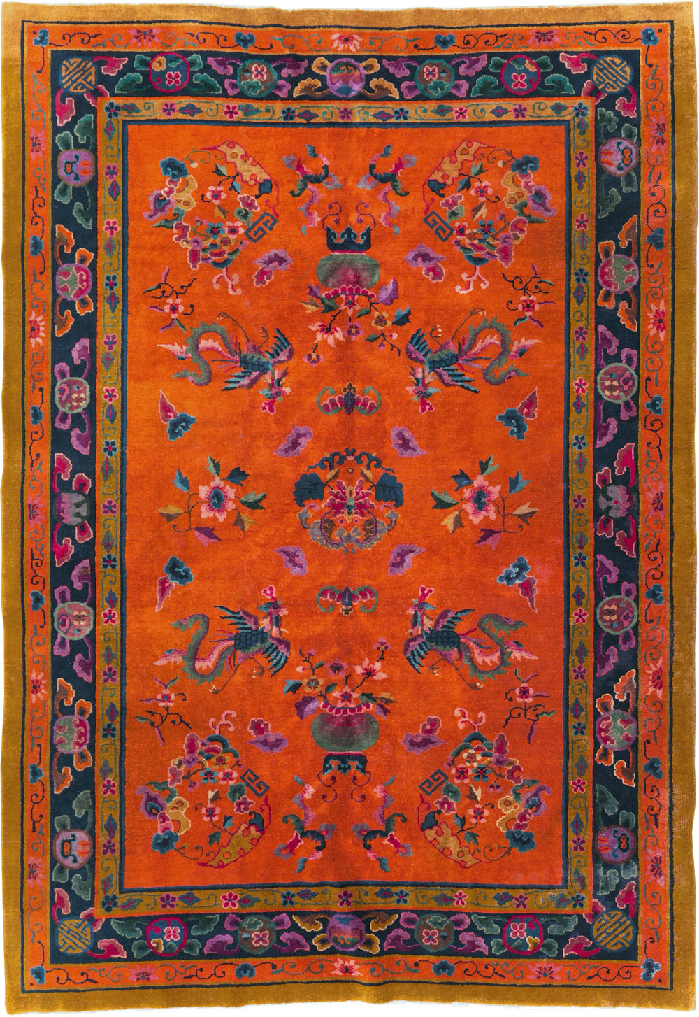 Vintage Chinese Art Deco Carpet, No.30323 - Gsblank
