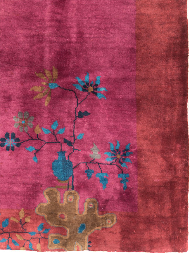 Vintage Chinese Deco Carpet, No.30324 - Gsblank