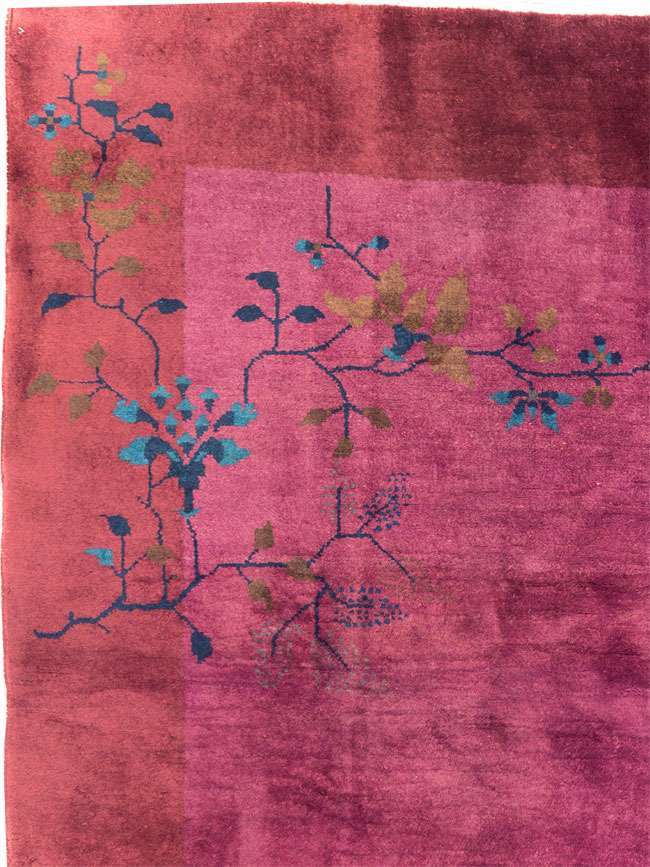 Vintage Chinese Deco Carpet, No.30324 - Gsblank