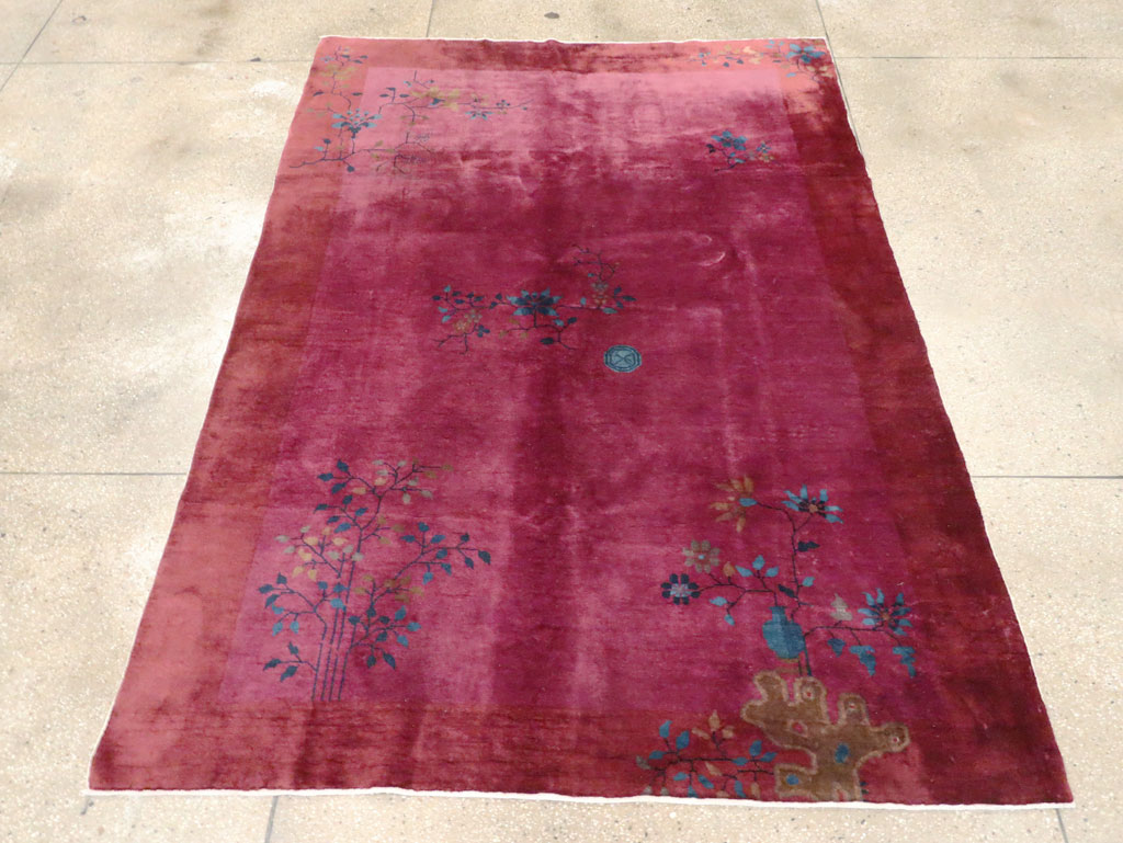 Vintage Chinese Deco Carpet, No.30324 - Gsblank