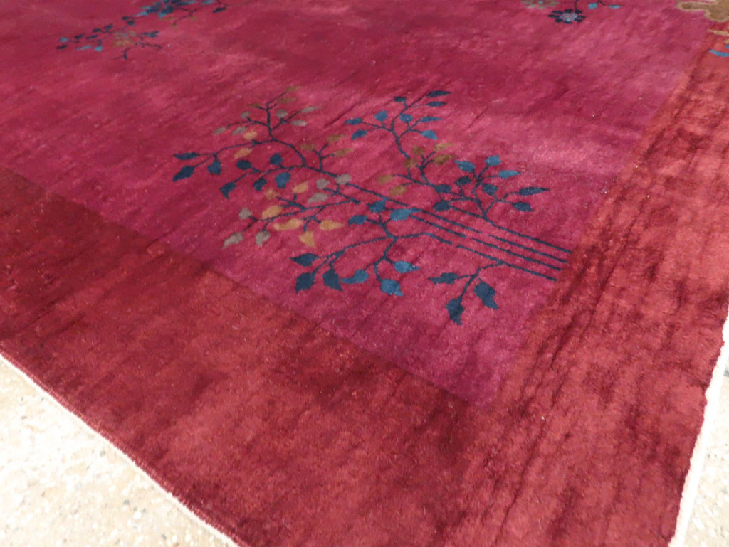 Vintage Chinese Deco Carpet, No.30324 - Gsblank