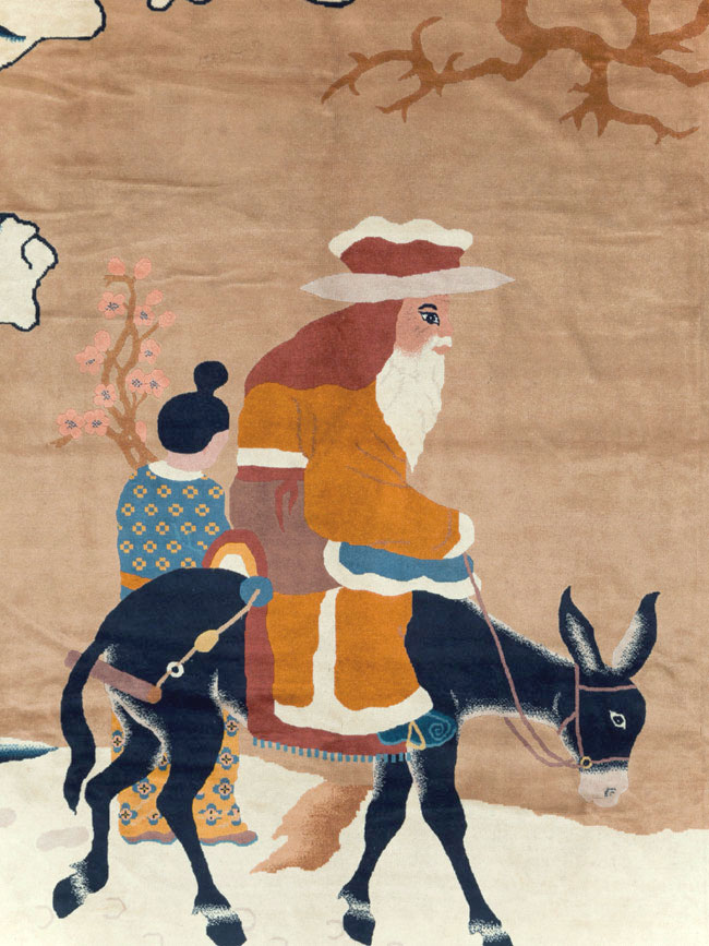 Mid-20th Century  Chinese Pictorial Art Deco Carpet, No.30325 - Gsblank