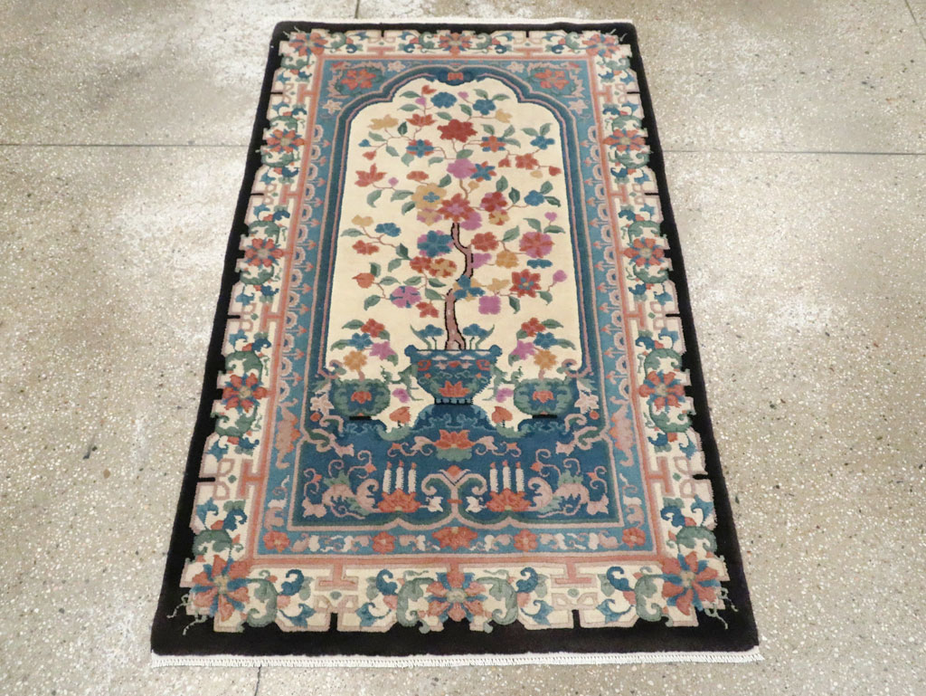 Vintage Chinese Deco Rug, No.30339 - Gsblank