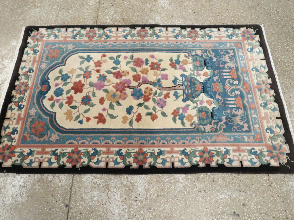 Vintage Chinese Deco Rug, No.30339 - Gsblank