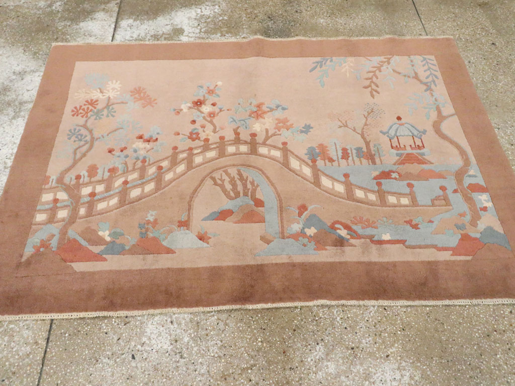 Mid-20th Century Chinese Art Deco Rug, No.30341 - Gsblank