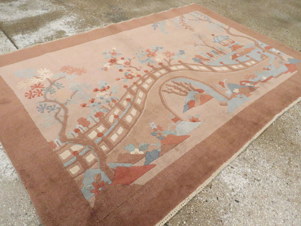 Mid-20th Century Chinese Art Deco Rug, No.30341 - Gsblank